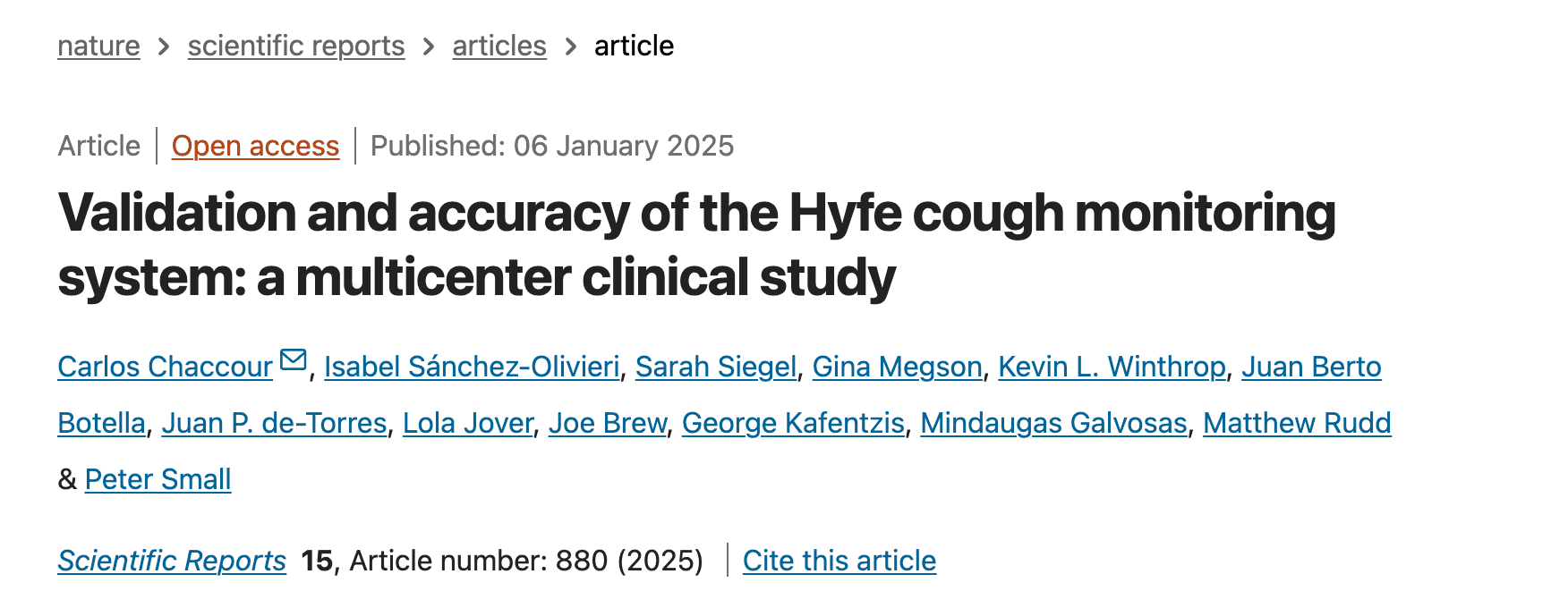 Image resource about Validation and accuracy of the Hyfe cough monitoring system: a multicenter clinical study